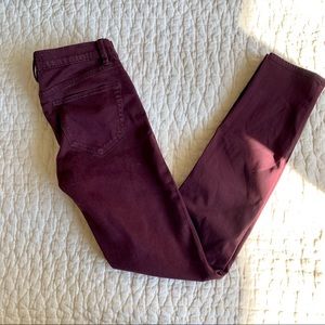 Madewell Burgundy Skinny Jeans